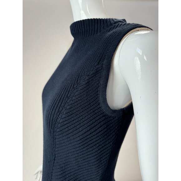 Tommy Hilfiger Navy Blue Sleeveless Ribbed Knit Cotton Top Size SP - Picture 15 of 16